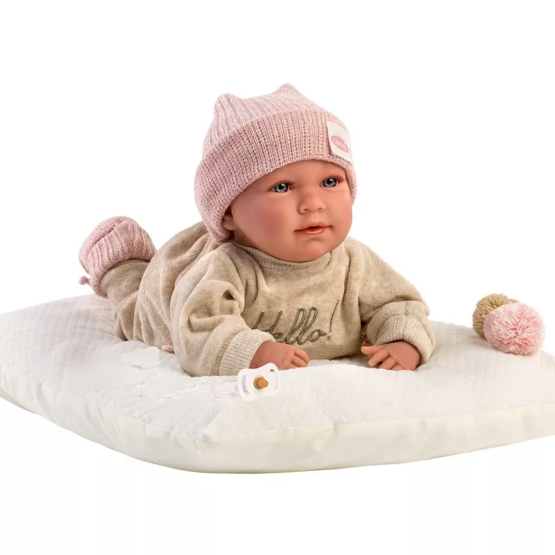 Lalka Mimi płacząca z poduszką 42 cm