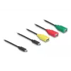 DeLOCK 4-portowy koncentrator kablowy USB 2.0 USB Type-C na 3 x USB-A żeński + 1 x USB-C męski