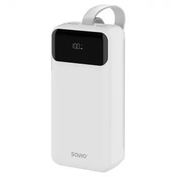 Power bank SAVIO BA-11 litowo-jonowy 3000 mAh, 3,7 V, USB-C x2, biały