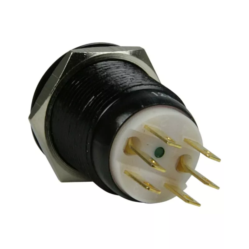 Computer case part Lamptron LAMP-SW1912L-H — stalowy czarny, średnica 2.2 cm, pojedyncza sztuka
