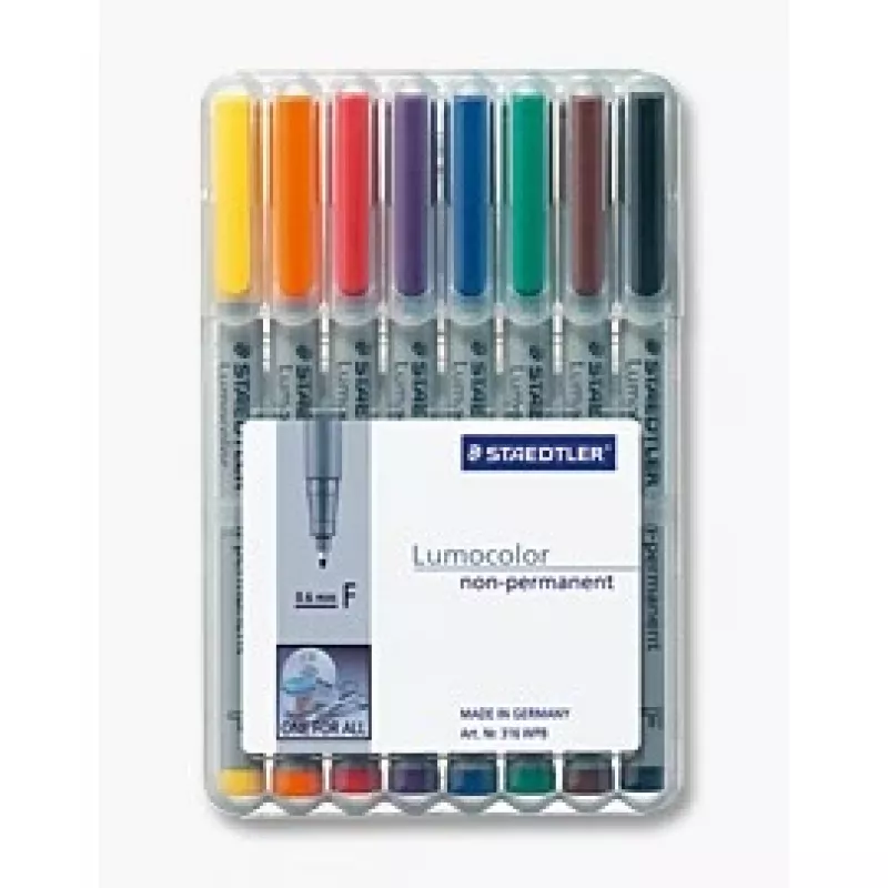 Marker Staedtler 316 WP8 Czarny Niebieski Brązowy Zielony Pomarańczowy Czerwony Fioletowy Żółty