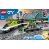 LEGO 60337 City Express Pociąg Pasażerski Zdalnie Sterowany Zabawka Prezent dla Dzieci Chłopców i Dziewczynek z Działającymi Reflektorami 2 Wagonami i 24 Torami