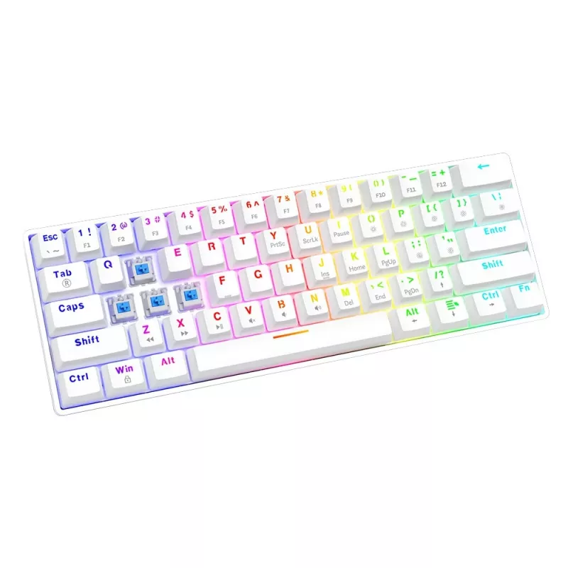 Klawiatura mechaniczna Whiteout X2, Blue Outemu, Hot Swap Savio Savgk-white