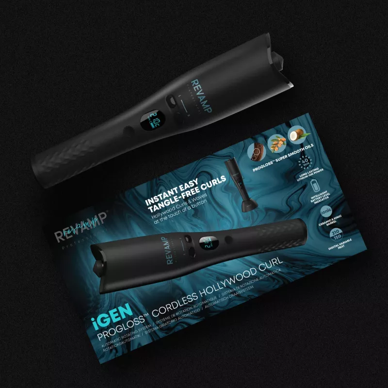 Revamp CL-2750-EU2 iGEN Cordless Progloss Hollywood Curl Automatyczna Lokówka Obrotowa