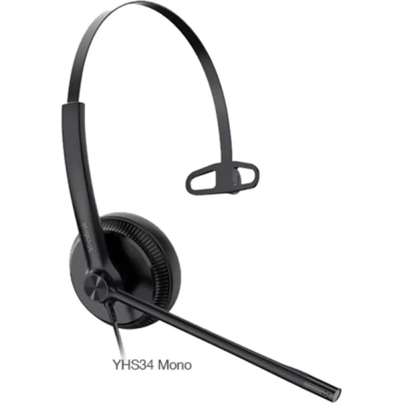 Yealink YHS34 Lite Mono Zestaw słuchawkowy Przewodowy Nagłowny Biuro/Call center Czarny
