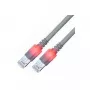 Kabel krosowy EasyLan DualBoot LED RJ45 S/FTP kat.6 (klasa E) - z wtykiem saCon - LSOH - szary - 10 m