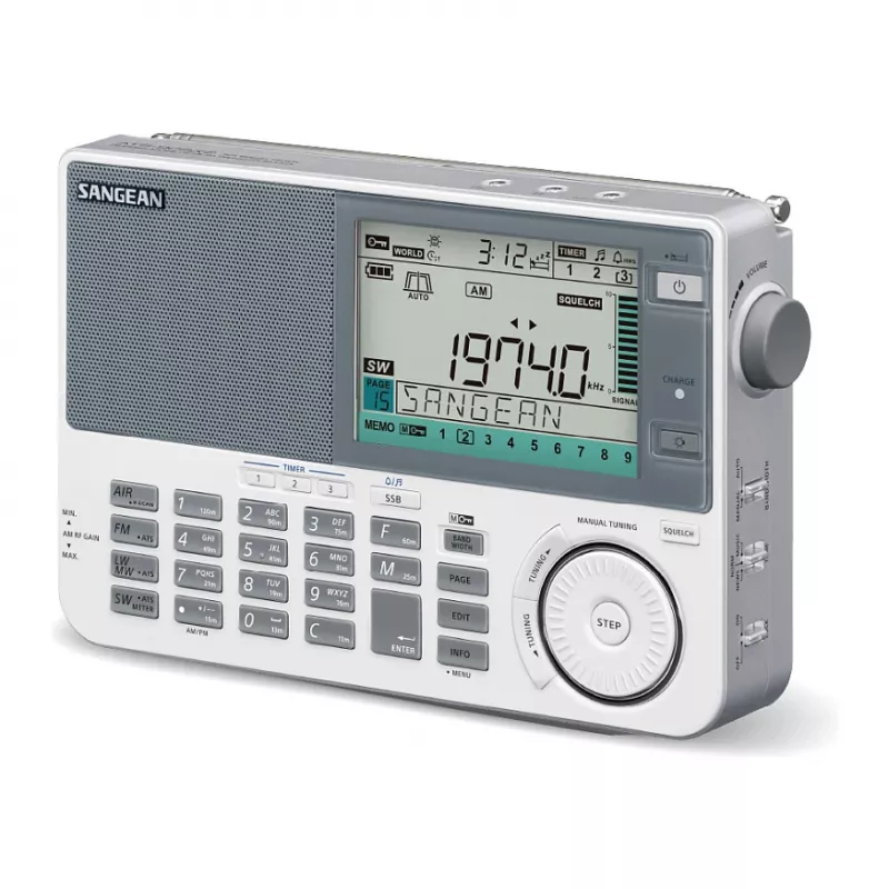 Przenośne radio Sangean ATS-909 X2 — białe — cyfrowe strojenie AM FM SW
