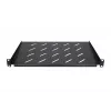 Półka rack Extralink SHELF 1U do szaf wiszących 19 cali, 1U, 300 mm, czarna, metalowa