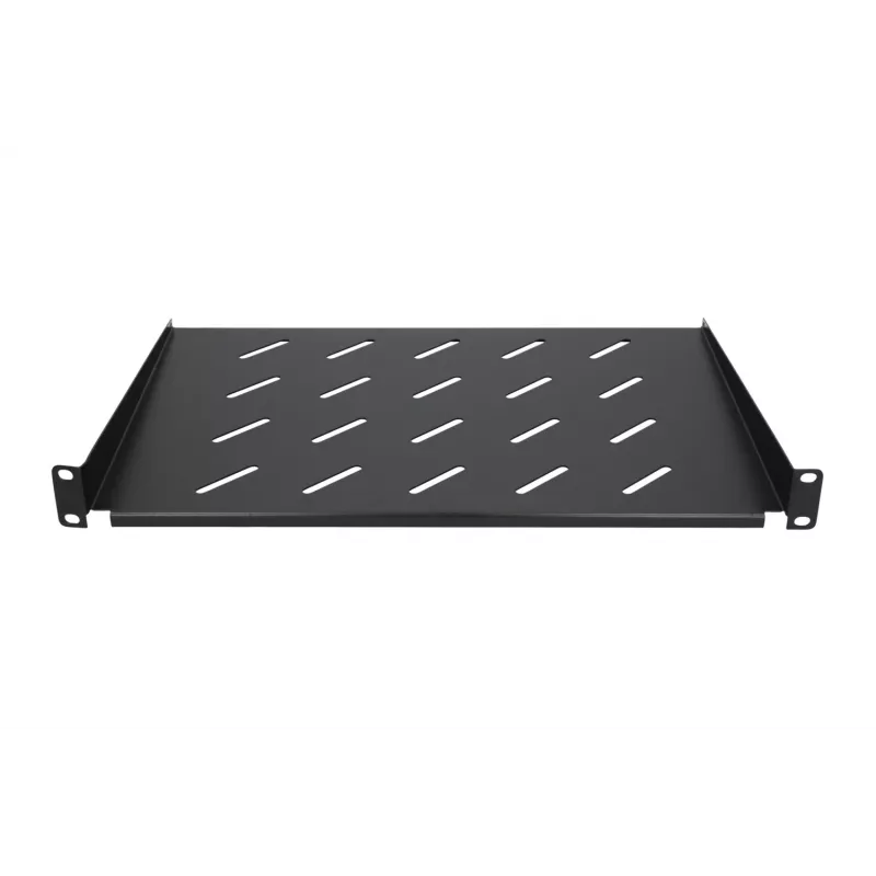 Półka rack Extralink SHELF 1U do szaf wiszących 19 cali, 1U, 300 mm, czarna, metalowa