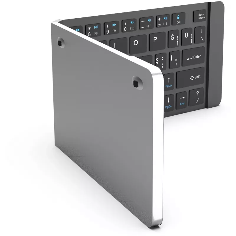 Klawiatura bezprzewodowa Inca IBK-579BT Bluetooth 66 klawiszy Metaliczne srebro