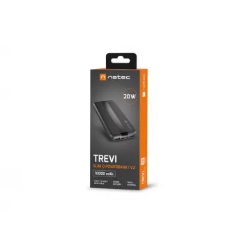 NATEC TREVI SLIM Q V2 Litowo-polimerowy (LiPo) 10000 mAh Czarny