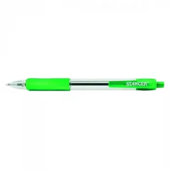 STANGER Długopisy kulkowe 1.0 Softgrip chowane, zielony, 1 szt. 18000300041