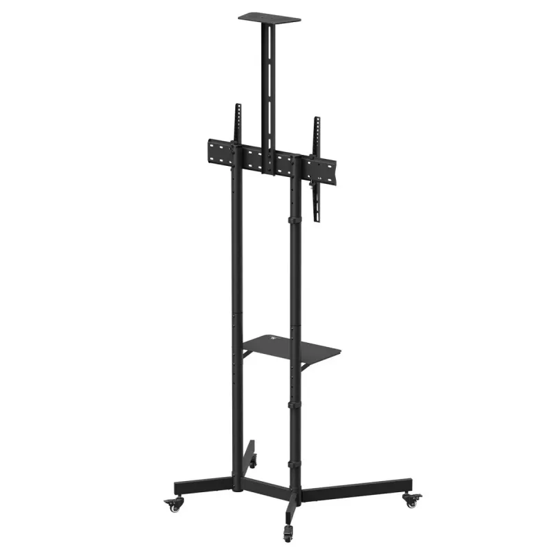 Podstawa / wózek pod telewizor Maclean, półka na kamerę, na kółkach, 37-70, maks. obciążenie 45kg/5kg półka, maks. VESA 600x400, MC-113 B