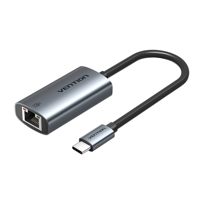 Adapter Vention CFP USB typu C do Gigabit Ethernet 1000 Mbit/s, szary