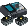 Makita DC18RC - Ładowarka + 2 akumulatory - Li-Ion - 6 Ah - 108 Wh - Ładowanie 1 akumulatora (199480-6)
