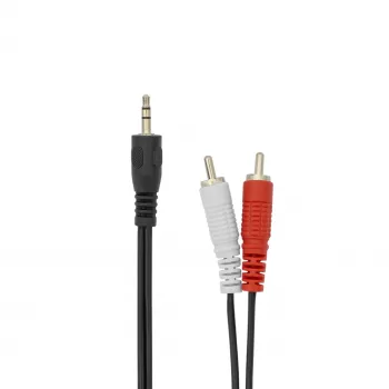 Kabel audio 3,5 mm męski do 2 x RCA męski SBOX