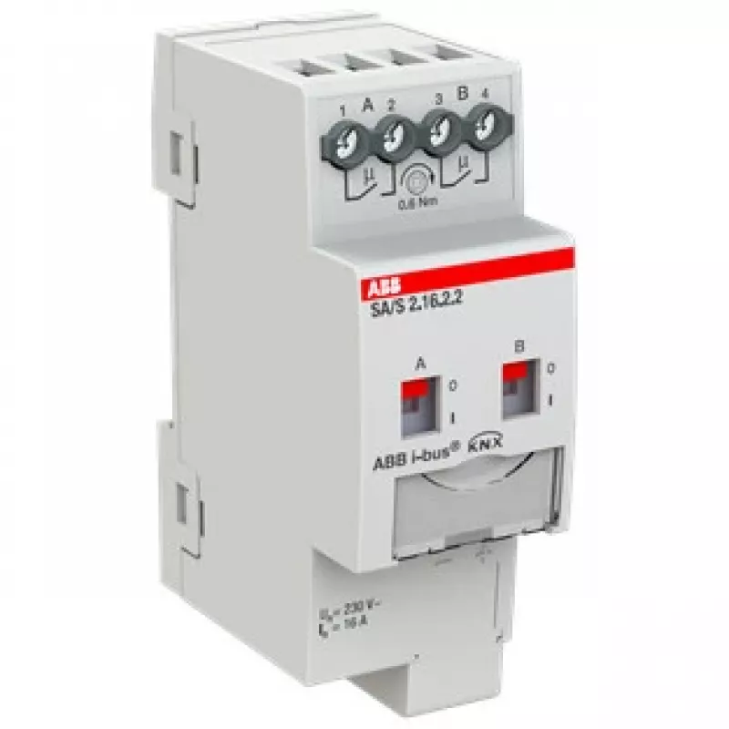 ABB Stotz S&J aktuator przełączający 2-kanałowy, 16A, REG SA/S2.16.2.2 (2CDG110261R0011)