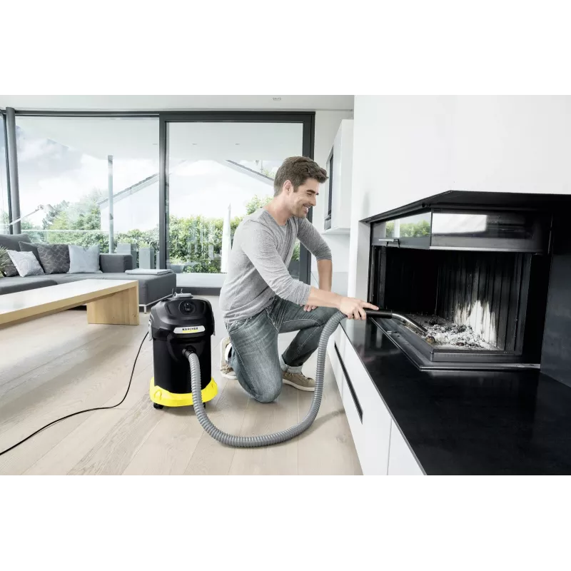 Odkurzacz do popiołu Karcher AD 4 Premium — 17 l, 600 W, bezworkowy, wąż metalowy, rura chromowana
