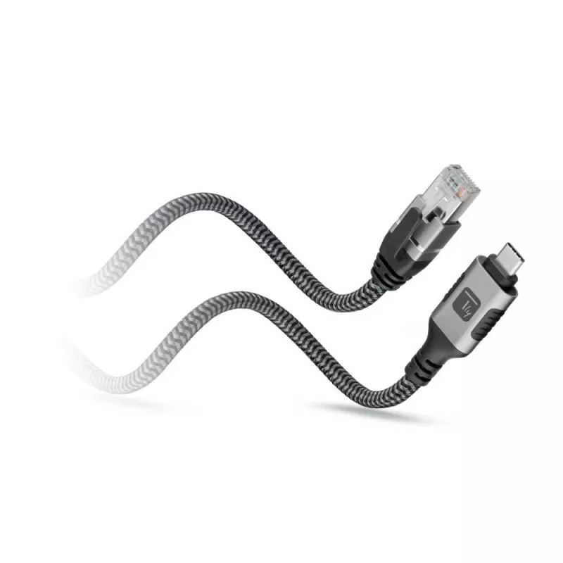 Kabel sieciowy Techly ICOC U3C-RJ45-010 Srebrny, Czarny 1 m Cat6 F/UTP (FTP)