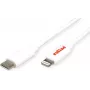 ROLINE USB Sync- & Ladekabel, Typ C / 8pin Connector, wei, 1 m