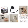 Tesa Moon Black Toilettenpapierhalter matt inkl. Klebelösung