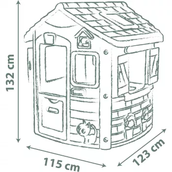 Wolnostojący domek do zabawy Smoby 7600810504 Wielokolorowy 1 drzwi 2 lata