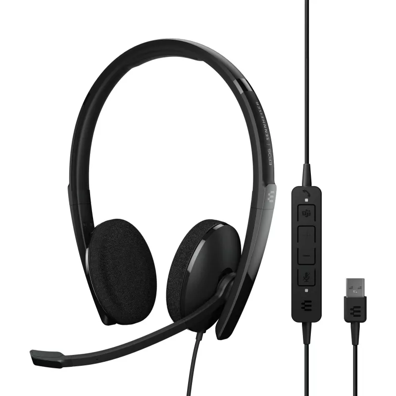 EPOS | SENNHEISER ADAPT 160T USB II Słuchawki przewodowe z pałąkiem nagłownym do biura/centrum telefonicznego USB Type-A Czarny