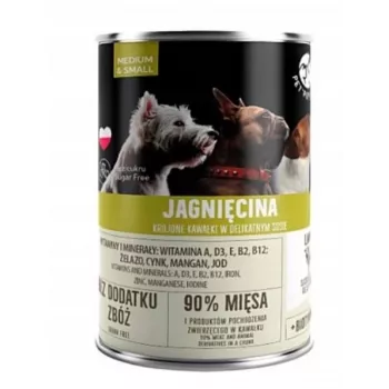 Mokra karma dla psa PetRepublic DOG 400 g, kawałki w sosie z jagnięciną dla małych i średnich psów