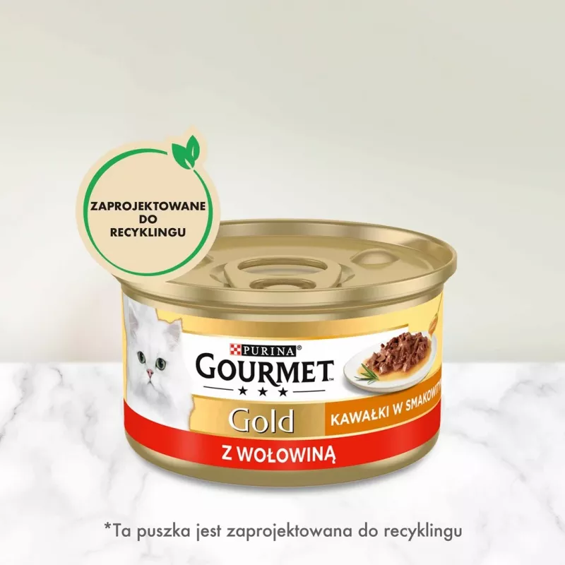 GOURMET Gold Sauce Delight Beef - mokra karma dla kota - 85 g