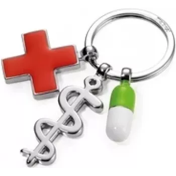 Kółko do kluczy TROIKA GET WELL Wielokolorowe Srebrny Metal 60mm