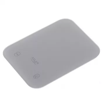 Waga kuchenna Adler AD 3181, szkło hartowane, nośność 10 kg, dokładność 1 g, wyświetlacz LCD, szary
