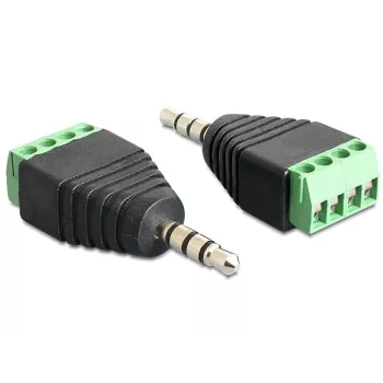 Przejściówka DeLOCK 65453 3,5 mm 4-pin czarno-zielona
