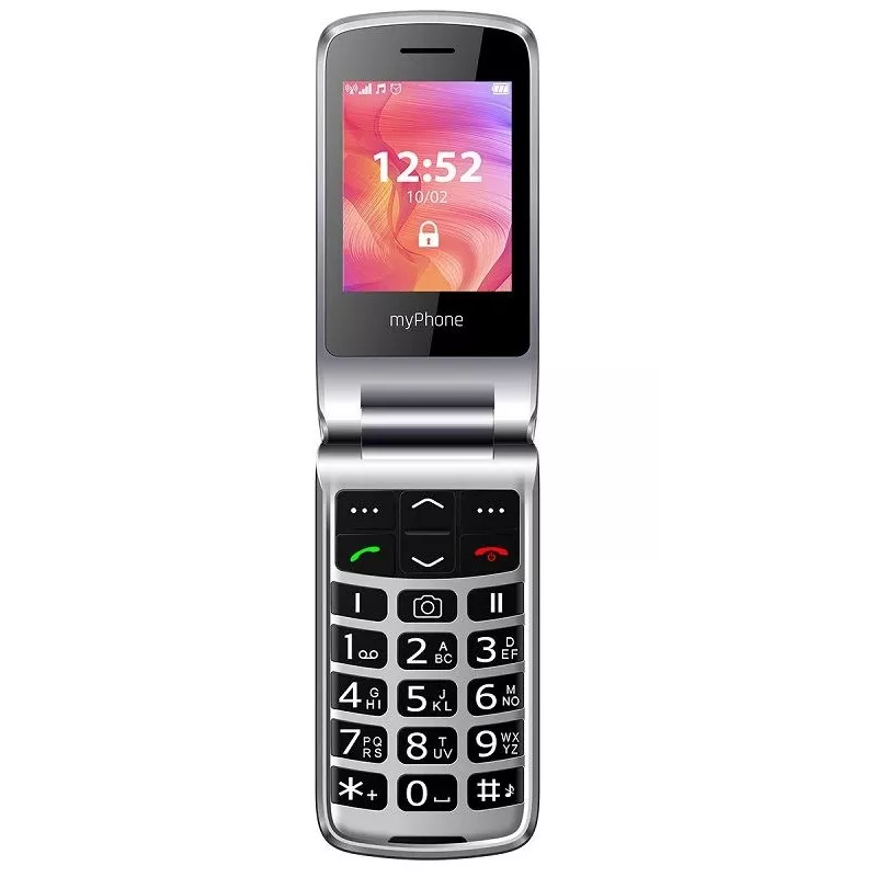 Telefon komórkowy MYPHONE RUMBA 2 — 2,4 cala TFT, 32 MB RAM, 32 MB pamięci, Single SIM, aparat 0,3 MP, bateria 800 mAh