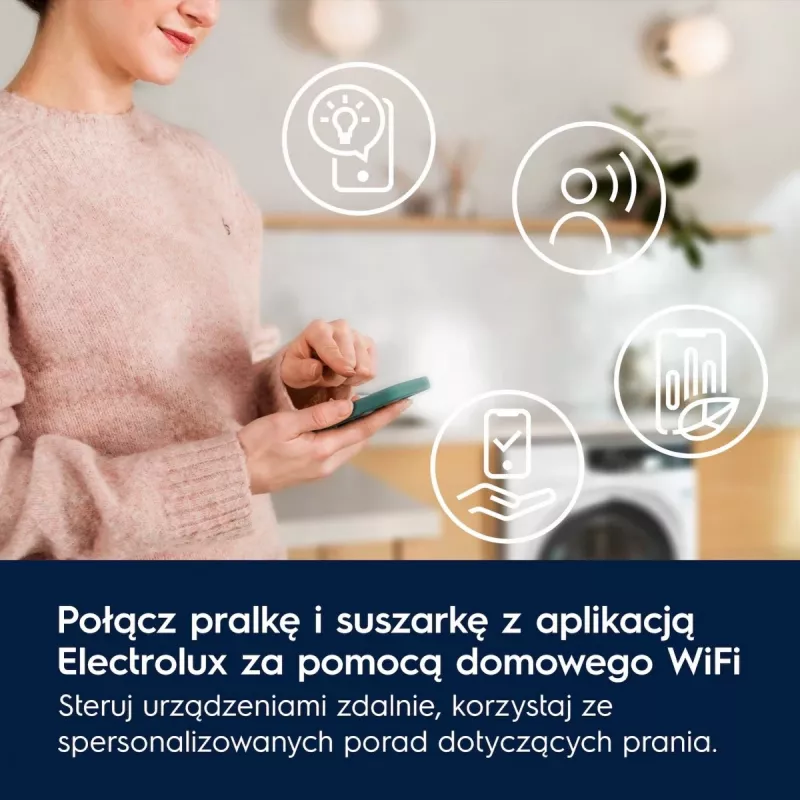 Suszarka bębnowa Electrolux EW7D585UCP 8 kg pompa ciepła, suszenie kondensacyjne