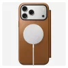 Futerał komórkowy z klapką Nomad Modern Leather Folio do iPhone 17 Pro Max — Tan, pasuje do ekranu 17,5 cm (6,9 cala), 4 kieszenie na karty