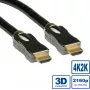 ROLINE HDMI Ultra HD with Ethernet - HDMI mit Ethernetkabel - HDMI (M) bis HDMI (M) - 15 m - Doppelisolierung - Schwarz - 4K Unterstützung (11.04.5686