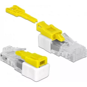 Złącze przewodowe RJ45 DeLOCK 85334 biały i żółty