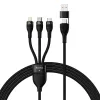 Kabel USB Baseus CASS030101 1.2m USB A/USB C USB C/Micro-USB B/Lightning Czarny