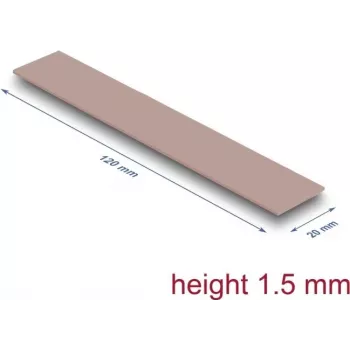 Delock Podkładka termiczna 120 x 20 1,5 mm do modułu M.2 3,0 W/mK - Silikonfrei (18482)