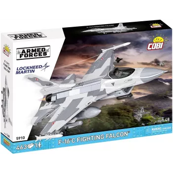 Zestaw konstrukcyjny Cobi F-16C Fighting Falcon — 463 elementy, model do sklejania w skali
