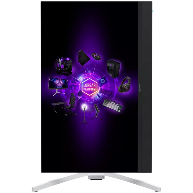 LORGAR 27MP1, UHD MiniLED Gaming Monitor Pro, 27'' (3840*2160) szybki monitor IPS płaski, czarny/mlecznoszary