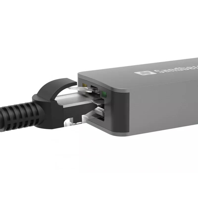Adapter USB-C/A SANDBERG 136-68 z portem Ethernet RJ45 2.5 GbE