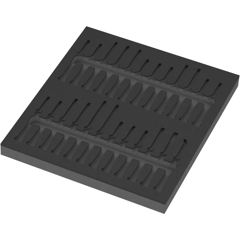 9715 Schaumstoffeinlage Kraftform Micro Set 1 9715, Schraubendreher schwarz/grün, für Tool Rebel Werkstattwagen