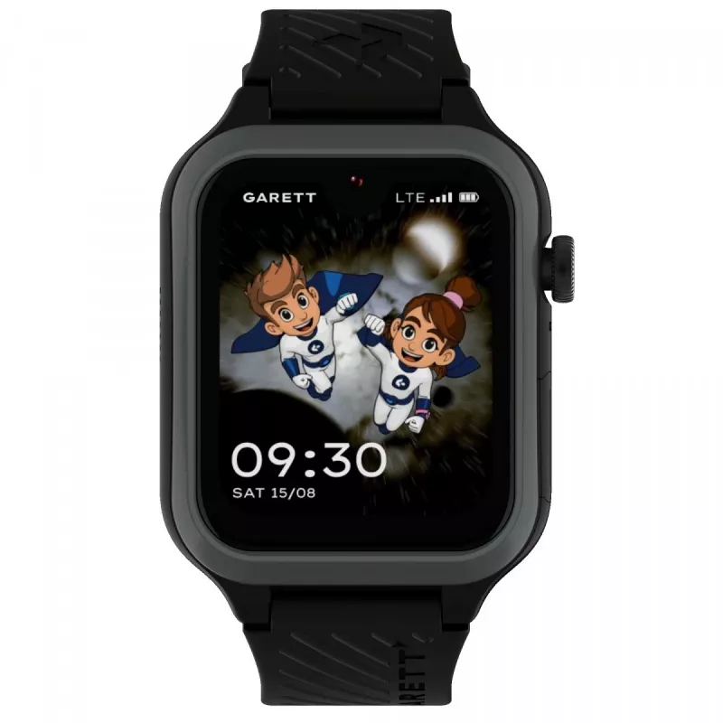 Smartwatch Garett Kids Essa 2 4G Czarny — dziecięcy zegarek GPS z łącznością 4G