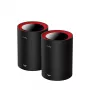 Cudy M3000 2-Pack Dwuzakresowy (2.4 GHz / 5 GHz) Wi-Fi 6 (802.11ax) Czarny, Czerwony 1 Wewnętrzna