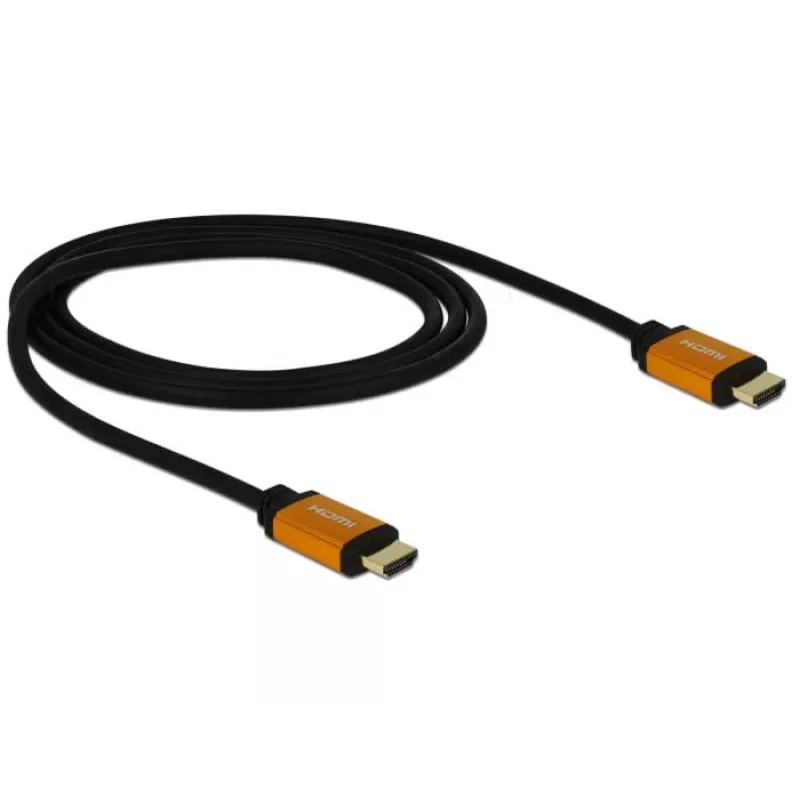 Kabel HDMI DeLOCK 85727 1m Typ A Męski-Męski Czarny-Złoty