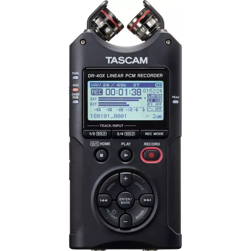Tascam DR-40X - przenośny rejestrator cyfrowy z interfejsem USB, 2 x nagrywanie stereo