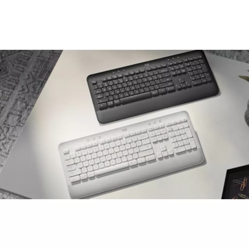 Logitech Signature K650 - Klawiatura - Bezprzewodowa - Bluetooth 5,1 - QWERTY - Hiszpański - Grafit (920-010917)