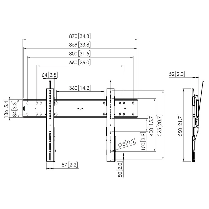 Uchwyt ścienny Vogels PFW 6810 Hold 55-80 cali Maks. obciążenie 75 kg Czarny