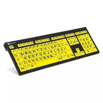 Klawiatura Logickeyboard XL Print NERO Office USB QWERTZ niemiecka czarno-żółta
